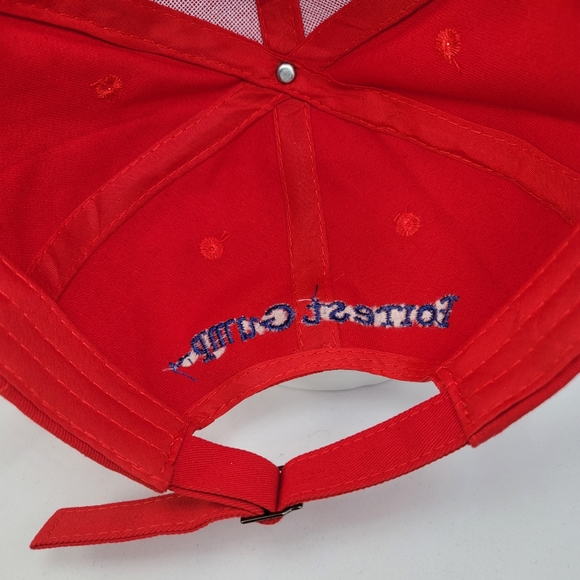 Bubba Gump Baseball Cap Shrimp Co.  Embroidered Adjustable Red Baseball Cap Hat - Picture 12 of 14